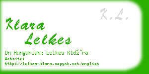 klara lelkes business card